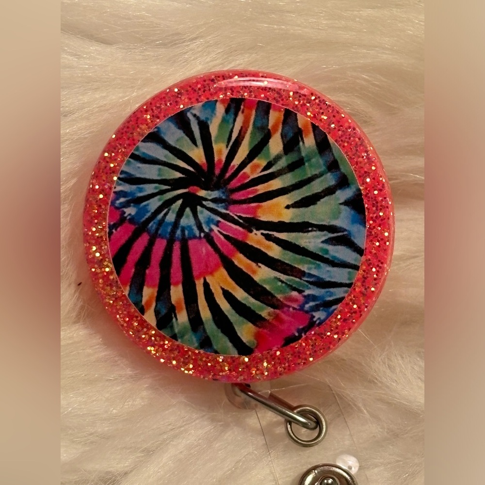 Hand crafted badge reel with alligator clip